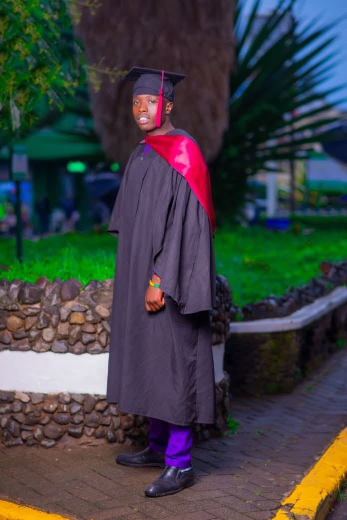 University graduate celebrating their scholarship