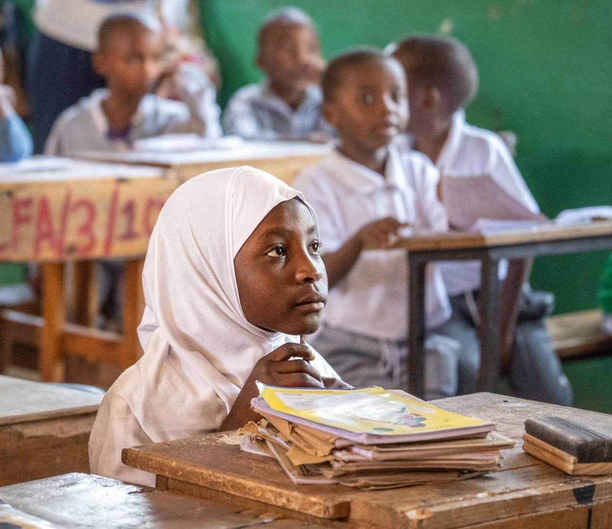 Students learning in Rain Edge Primary School